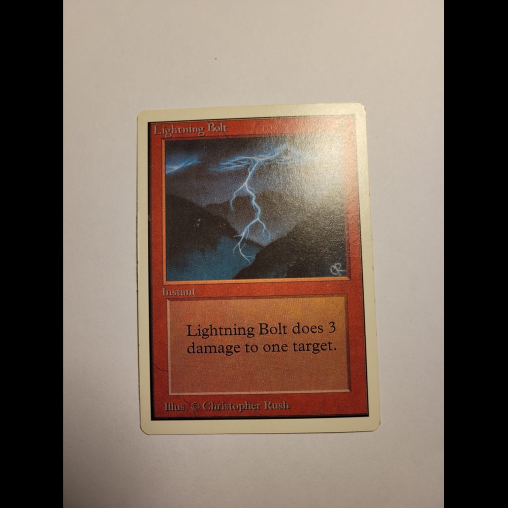 Magic the Gathering Lightning Bolt Unlimited